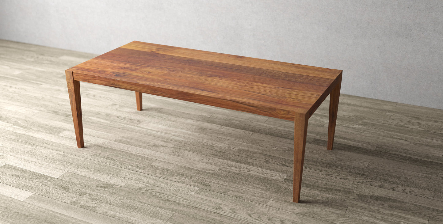 72x38" Wynwood Teak Dining Table, Brushed-Textured Cocoa Finish