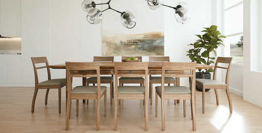 84x40" Solvang Oak Dining Table, Brushed-Texture Autumn Finish